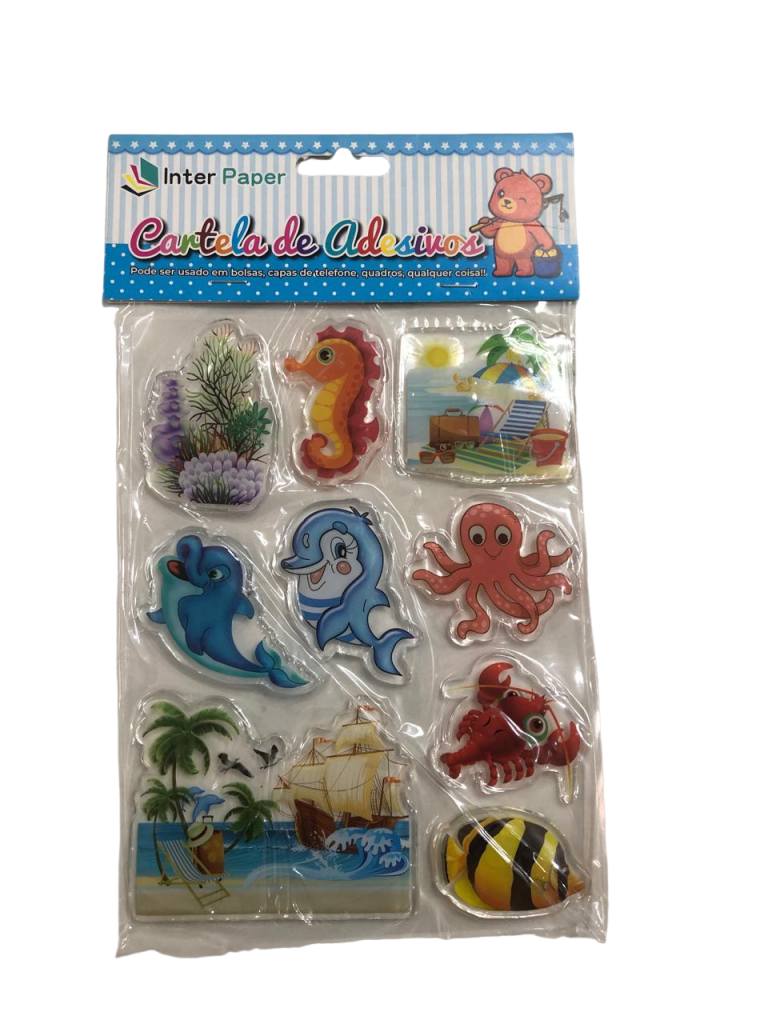 ADESIVO GEL PERSONAGENS INTERPAPER